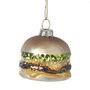 Glass Hanging Burger Bauble Christmas Tree Decoration, thumbnail 2 of 2