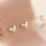 Textured Love Heart Studs, thumbnail 6 of 12