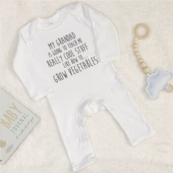 Mummy/Daddy Is Going To Teach Me… Personalised Babygrow, 7 of 8