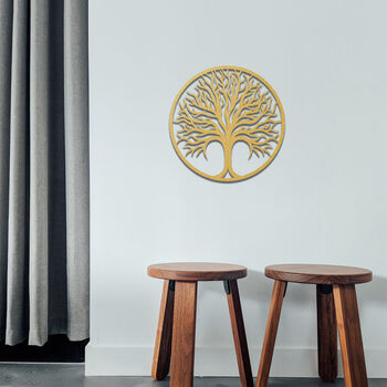 Circular Tree Of Life Wooden Art: Elegance Room Decor, 4 of 9