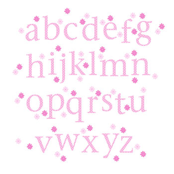 Pink Polka Alphabet Wall Stickers Upper And Lower Case, 6 of 7