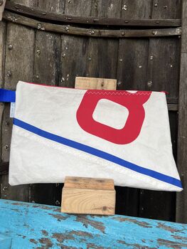 No2 Large Recycled Multifunctional Sailcloth Pouch, 4 of 7