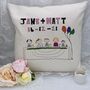 Wedding Day Cushion With A Child's Drawing, thumbnail 1 of 7