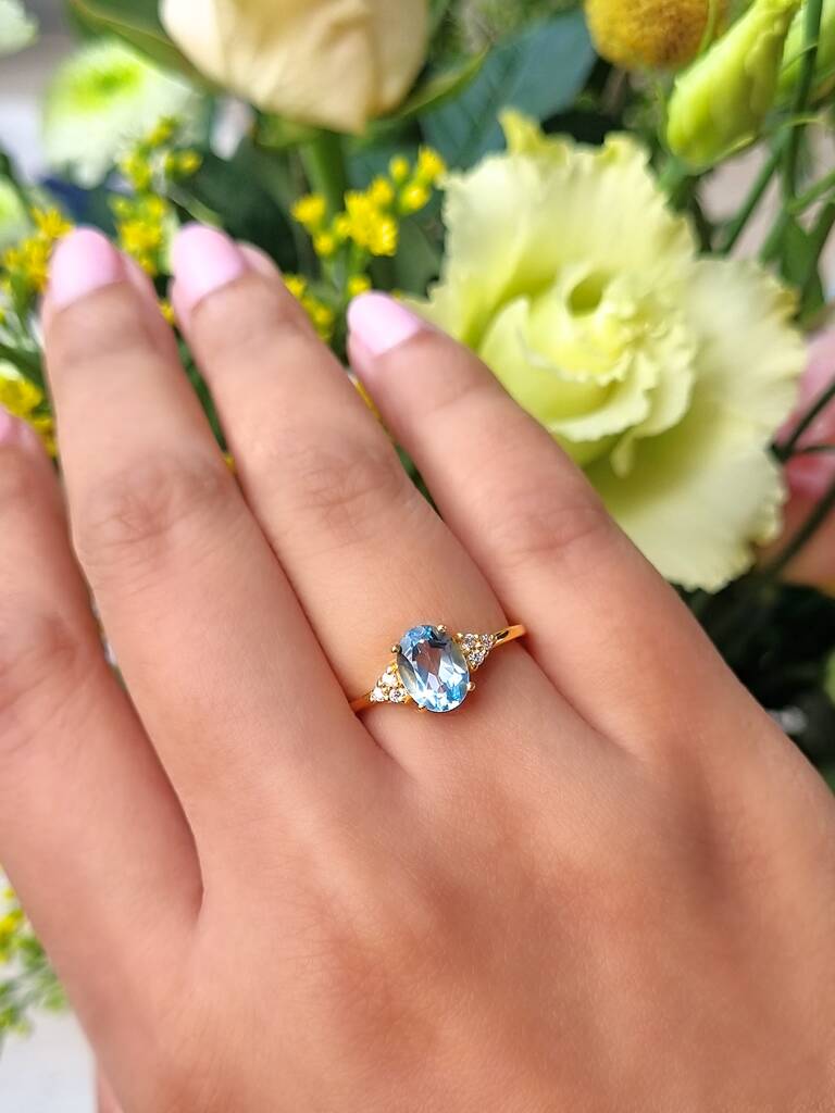 London Blue Topaz Engagement Rings (Ocean Blue) | Bridal Shower 101