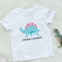 Girls Personalised Dinosaur T Shirt Stegosaurus, thumbnail 6 of 6