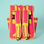 Neon Rolltop Backpack Pannier Pink, thumbnail 2 of 4
