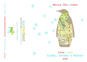 Personalised Printed Map Dog Or Penguin Christmas Card, 6 of 7
