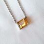 Citrine Necklace In Sterling Silver And Gold Vermeil, thumbnail 4 of 9