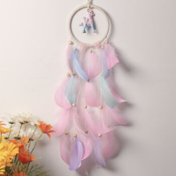 Pink Unicorn Charm Dream Catcher For Girls Room, 4 of 7