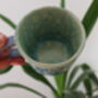 Hand Built Blue And Green Flower Pressed Mug, thumbnail 5 of 5