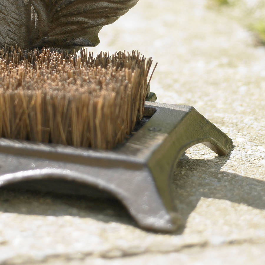 cast iron squirrel boot brush by dibor