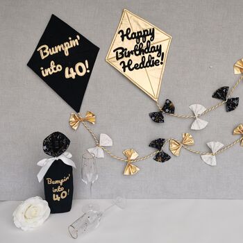 Personalised Gold Sparkly Birthday Party Decoration, 10 of 12
