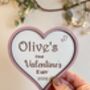 Baby’s First Valentine’s Day Plaque Personalised Sign, thumbnail 9 of 10