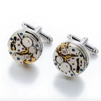 Personalised Vintage Watch Movement Cufflinks, 12 of 12