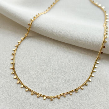 Sofia Gold Dotted Chain Necklace, 3 of 3