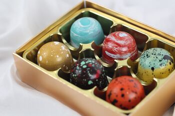 Box Of Six Handmade Luxury Truffles By Saffire Chocolate, 6 of 7