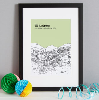 Personalised St Andrews Graduation Gift Print, 7 of 9