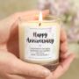 Wedding Anniversary Personalised Floral Design Candle, thumbnail 1 of 8
