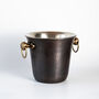 Solid Copper Ice Bucket, Hammered Surface, thumbnail 3 of 12