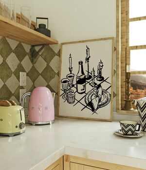 Cosy Dinner Neutral Kitchen Print, 2 of 2
