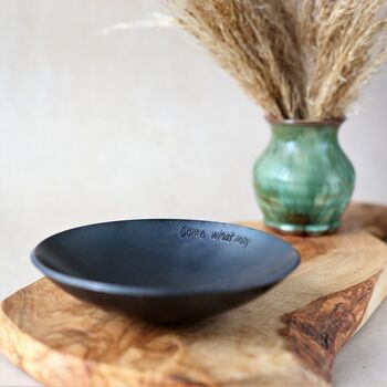 Personalised 6th Anniversary Gift, Medium Pressed Iron Bowl, 3 of 9