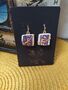 Purple Tones Kintsugi Drop Earrings, thumbnail 1 of 2
