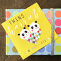 Panda Twins Congratulations Card, thumbnail 1 of 5