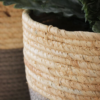 Seagrass Baskets Natural And Grey, 3 of 4