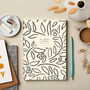 Pre Order Book Journal Botanical Lines Cover Design, thumbnail 1 of 12