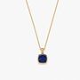 Gold Lapis Lazuli Pendant Necklace, thumbnail 3 of 9