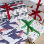 'Starry Swan' Recycled Christmas Wrapping Paper Pack, thumbnail 6 of 7