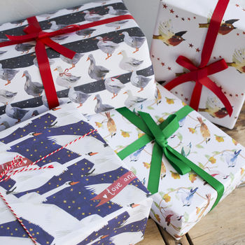 'Starry Swan' Recycled Christmas Wrapping Paper Pack, 6 of 7