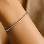 Soft Twist Sterling Silver Bangle, thumbnail 2 of 5
