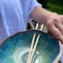 Handmade Ceramic 'Super Noodle' Bowl With Chopsticks, thumbnail 3 of 8