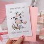Mother's Day Card For Mum With Funny Cow Design, thumbnail 2 of 3