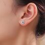 Sterling Silver Daisy Flower Stud Earrings, thumbnail 4 of 12