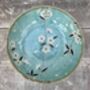 Turquoise Sakura / Cherry Blossom Flower Patterned Bowl, 17.5cm, thumbnail 3 of 3