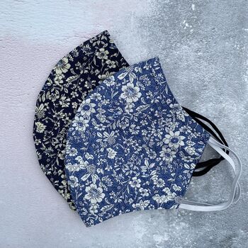 Floral Face Mask With Hepa Filter And Pouch, 2 of 6