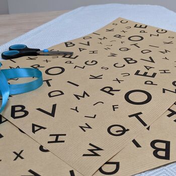 Alphabetical And Numerical Wrapping Paper, 2 of 6