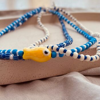 Ceramic Fish Seed Bead Necklace, 5 of 10