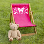 Personalised Children's Butterfly Hardwood Deckchair, thumbnail 2 of 3