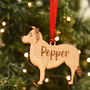 Personalised Border Collie Dog Wooden Xmas Decoration, thumbnail 4 of 7