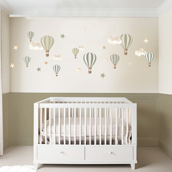 Hot Air Balloon Textile Wall Sticker Pack, 2 of 6
