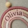 Pink Sparkle Wall Hanging, Macrame Rainbow Personalised, thumbnail 9 of 11