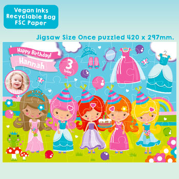 Personalised Birthday Princess Jigsaw Puzzle, 3 of 10