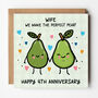 Husband Or Wife 4th Anniversary Card, thumbnail 1 of 5