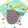 Small Chocolate Easter Egg Flegg With Football Pattern, thumbnail 1 of 11
