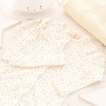 Unisex Little Star Babygrow And Hat Gift Set, 2 of 7