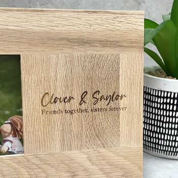 Personalised Solid Oak Wooden Frame, 3 of 5