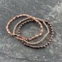 Bracelet Elasticated Metal Three Piece Set, thumbnail 1 of 3